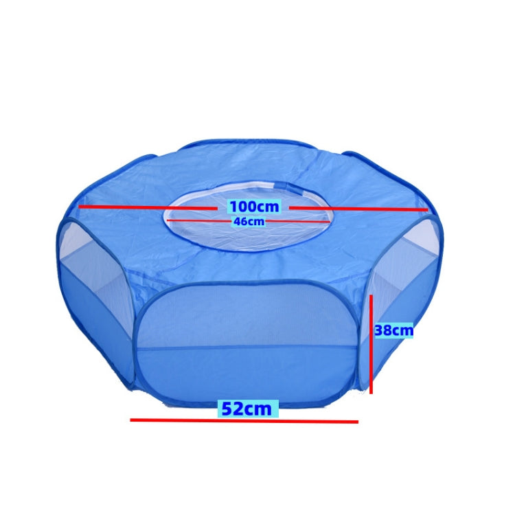 Valla para mascotas pequeña doblada Juego de entrenamiento al aire libre Tienda de animales pequeños para gatear, Especificación:, With Cover and Side Cloth (Black), With Cover and Side Cloth (Blue), With Side Cloth (Black), With Side Cloth (Blue)
