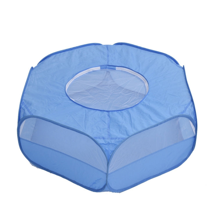 Valla para mascotas pequeña doblada Juego de entrenamiento al aire libre Tienda de animales pequeños para gatear, Especificación:, With Cover and Side Cloth (Black), With Cover and Side Cloth (Blue), With Side Cloth (Black), With Side Cloth (Blue)