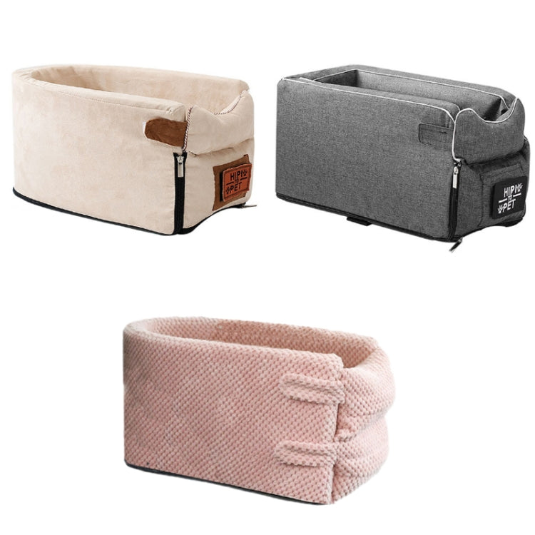 Almohadilla de cama portátil para mascotas con asiento de control central para automóvil