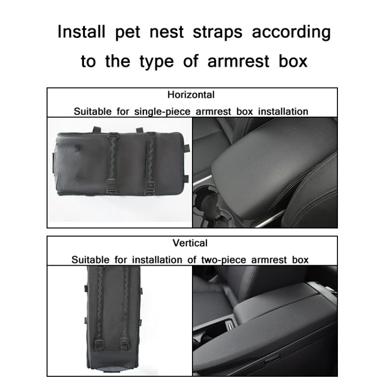 Almohadilla de cama portátil para mascotas con asiento de control central para automóvil