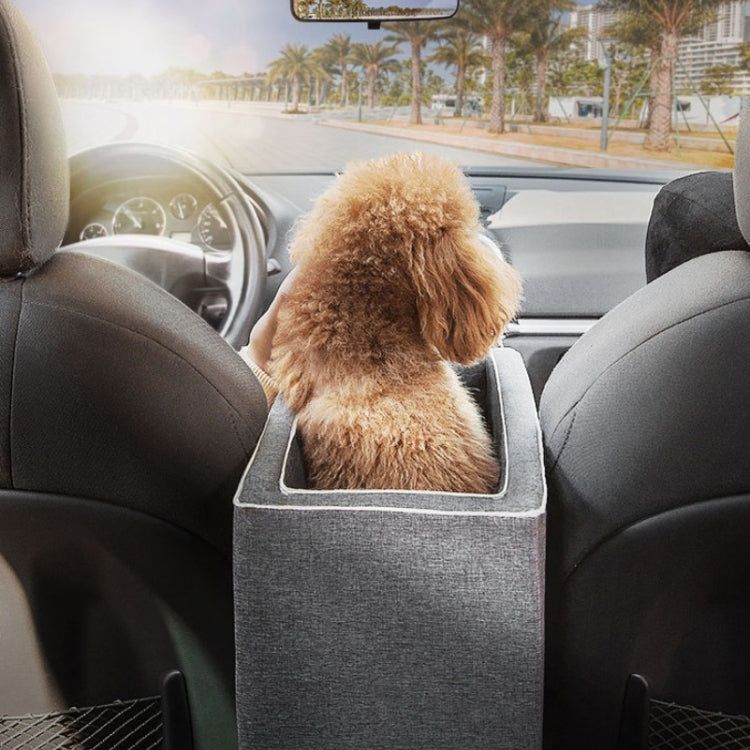 Almohadilla de cama portátil para mascotas con asiento de control central para automóvil