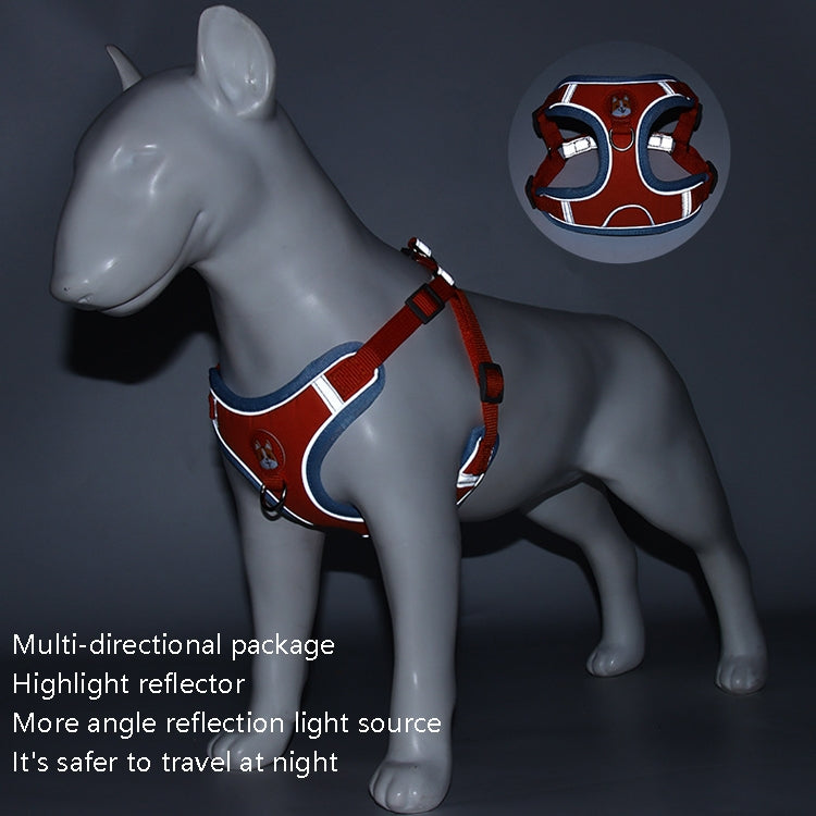 BL-867 Pet Chest Straps Reflective Dog Traction Rope, Tamaño:, S, M, L, XL