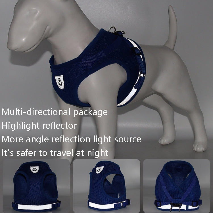 BL-844 Correas para el pecho para mascotas Cuerda reflectante y transpirable para perros, tamaño:, XS, S, M, L, XL
