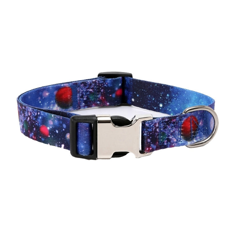 Collar con estampado de algodón y poliéster de estilo étnico para mascotas de 2 piezas, tamaño:, S: 1.5x27-43cm, M: 2.0x32-52cm, L: 2.5x38-61cm, XL: 2.5x43-71cm