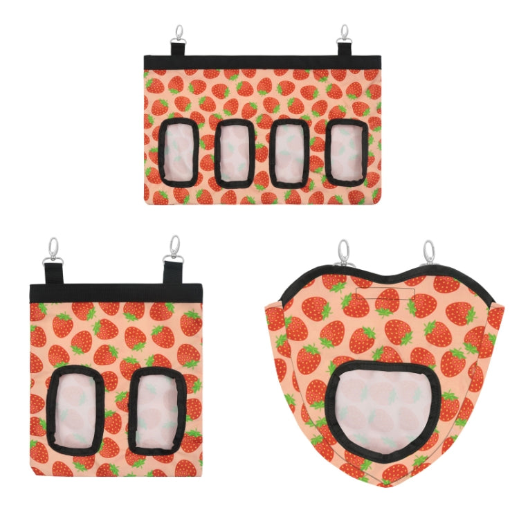 Bolsa de almacenamiento de heno de alimentación colgante de conejillo de indias para mascotas, Strawberry One-hole, Pineapple Four-hole, Pineapple Two-hole, Pineapple One-hole