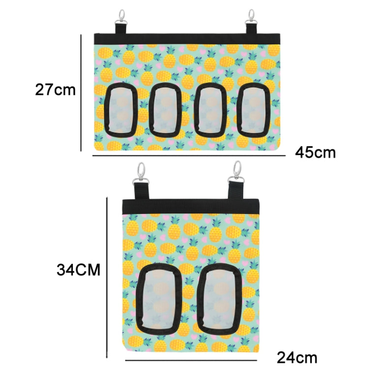 Bolsa de almacenamiento de heno de alimentación colgante de conejillo de indias para mascotas, Strawberry One-hole, Pineapple Four-hole, Pineapple Two-hole, Pineapple One-hole
