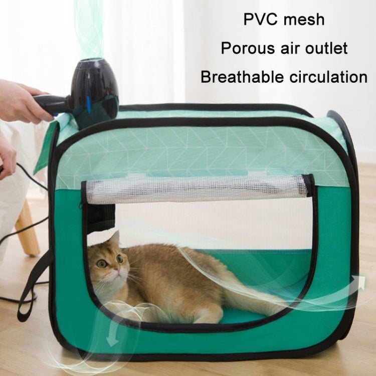 Caja de secado de pelo para perros y gatos domésticos pequeños, Gray (Medium), Green (Medium)