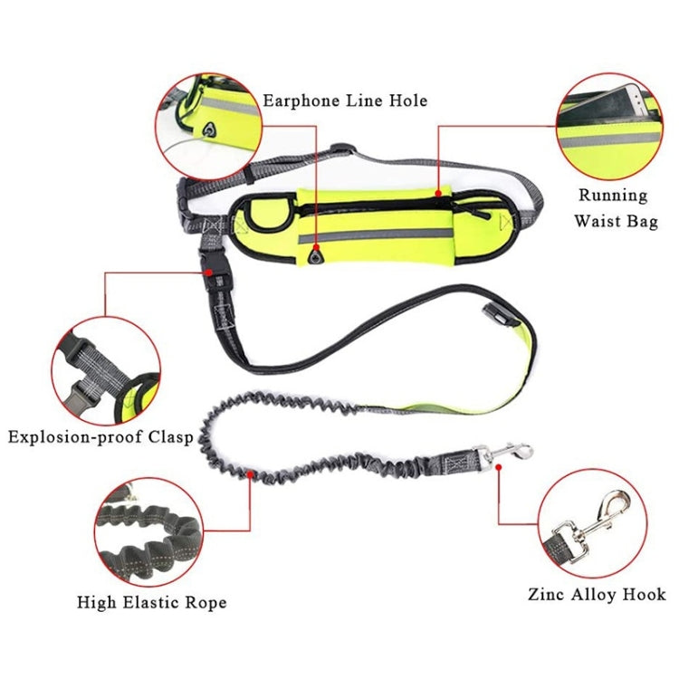 Riñonera portátil con cuerda de tracción para mascotas, Run Rope Green, Run Rope Orange, Run Rope Blue, Run Rope Black, Run Rope Navy