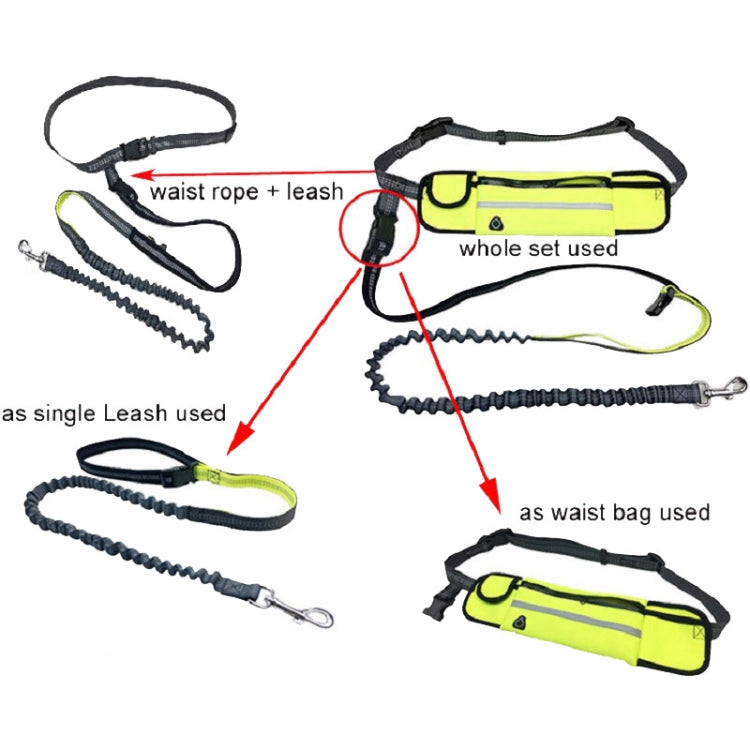 Riñonera portátil con cuerda de tracción para mascotas, Run Rope Green, Run Rope Orange, Run Rope Blue, Run Rope Black, Run Rope Navy