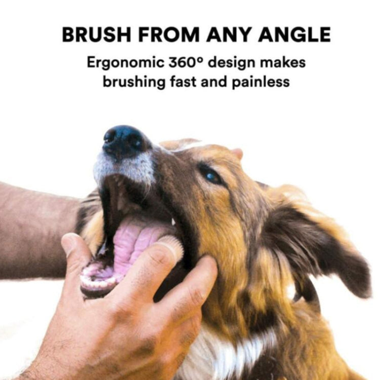 Cepillo de dientes de limpieza bucal para andamios de dientes de silicona para mascotas de 5 uds., Upgraded White, Blanco, Azul, Rojo