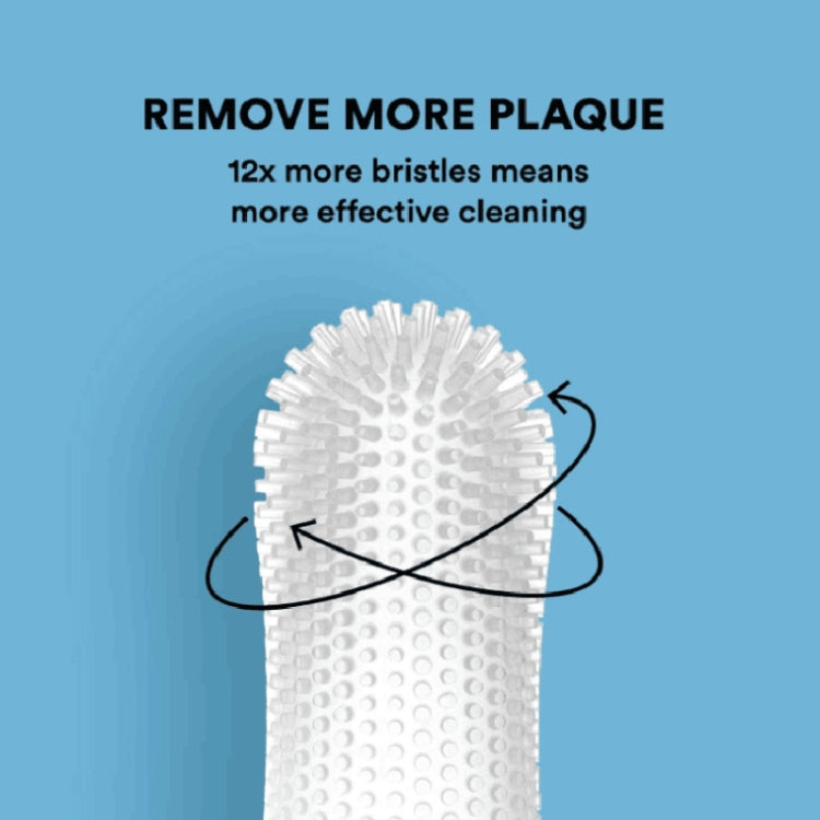 Cepillo de dientes de limpieza bucal para andamios de dientes de silicona para mascotas de 5 uds., Upgraded White, Blanco, Azul, Rojo