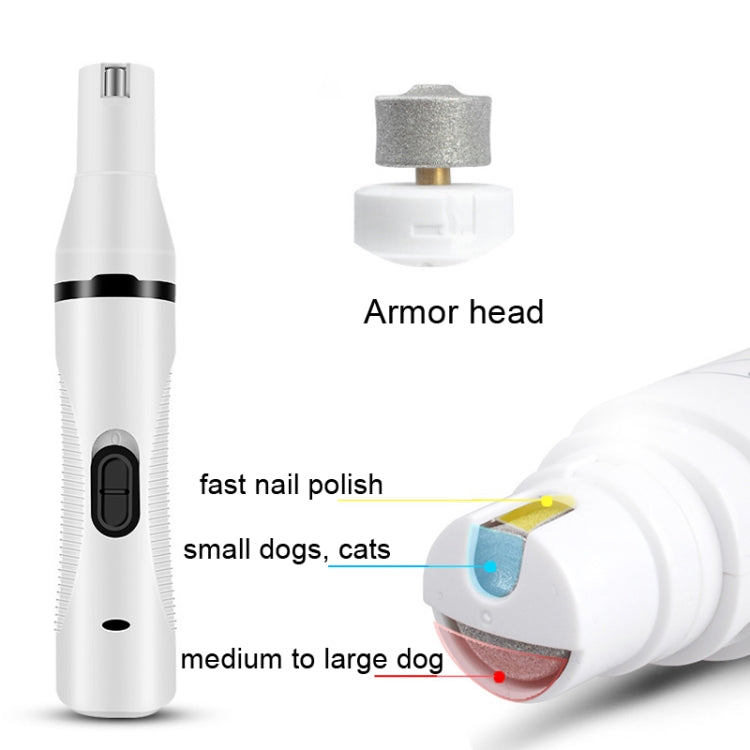 Afeitadora eléctrica USB para mascotas, cortadora de pelo para perros, pulidora de uñas, Nail Polisher