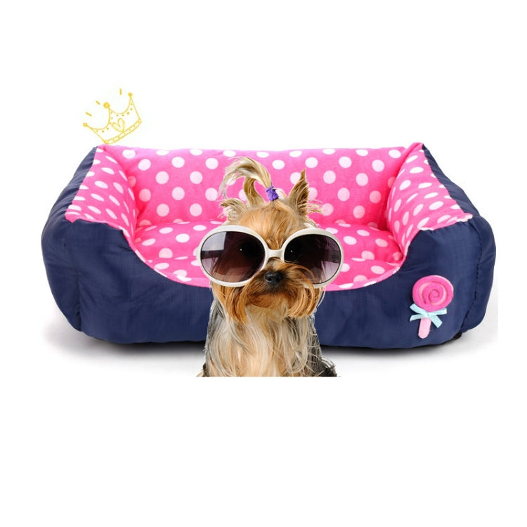 Cartoon Pet Kennel Cojín cuadrado para mascotas pequeñas y medianas, S, M, L