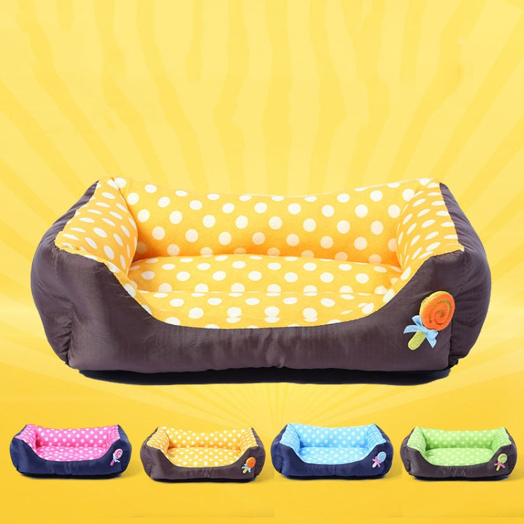 Cartoon Pet Kennel Cojín cuadrado para mascotas pequeñas y medianas, S, M, L