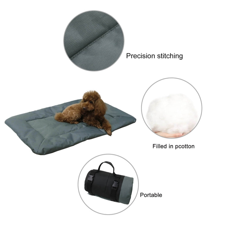 Almohadilla para dormir para mascotas plegable para acampar al aire libre 600D tela Oxford almohadilla impermeable para perros, Sky Blue, Brown, Grey