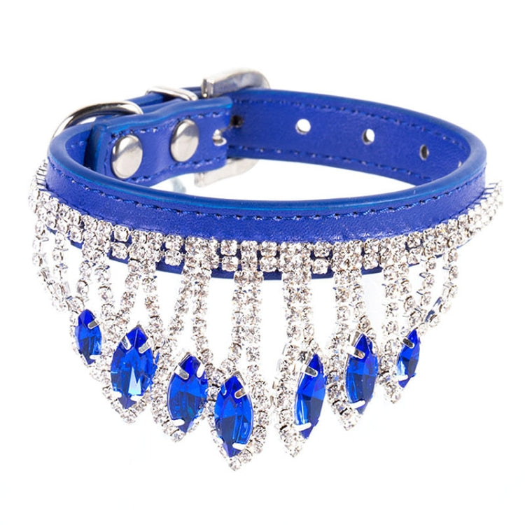 Collar de mascota de diamantes de imitación de gema Collar de mascota de gato cachorro, XS, S, M