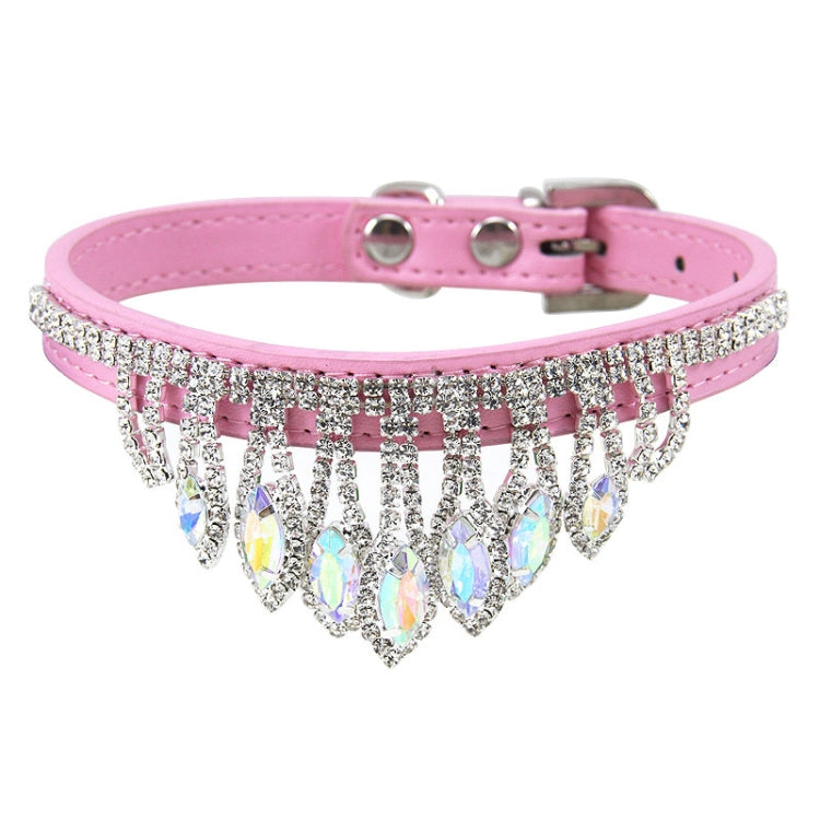 Collar de mascota de diamantes de imitación de gema Collar de mascota de gato cachorro, XS, S, M