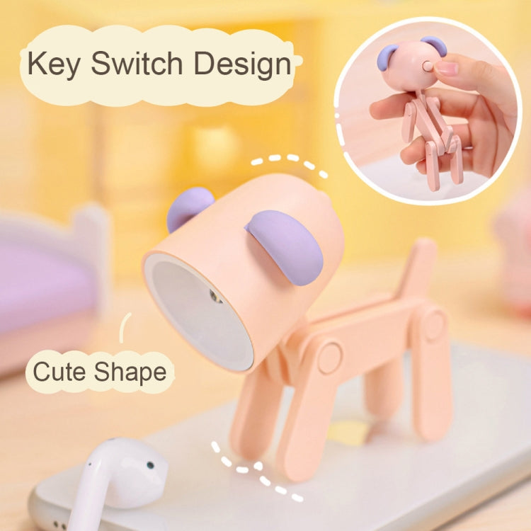 TL-23 LED Mini Lámpara de escritorio plegable de dibujos animados Lámpara de mesa de decoración con forma de mascota para el hogar, Especificaciones:, Dog (Blue), Dog (Green), Dog (Pink), Dog (Beige), Dog (Orange), Dog (Yellow), Deer (Blue), Deer (Gree...