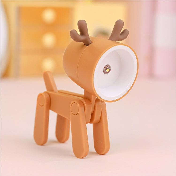 TL-23 LED Mini Lámpara de escritorio plegable de dibujos animados Lámpara de mesa de decoración con forma de mascota para el hogar, Especificaciones:, Dog (Blue), Dog (Green), Dog (Pink), Dog (Beige), Dog (Orange), Dog (Yellow), Deer (Blue), Deer (Gree...