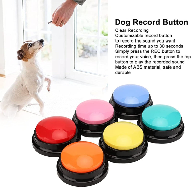 Botón de comunicación para mascotas Dog Vocal Box Recording Vocalizer, Style: Recording Model, Dark Blue, Light Blue, Green, Purple, Red, Orange, Rose Red, Pink, Yellow, Lake Blue, White
