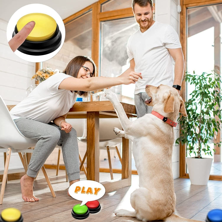 Botón de comunicación para mascotas Dog Vocal Box Recording Vocalizer, Style: Recording Model, Dark Blue, Light Blue, Green, Purple, Red, Orange, Rose Red, Pink, Yellow, Lake Blue, White