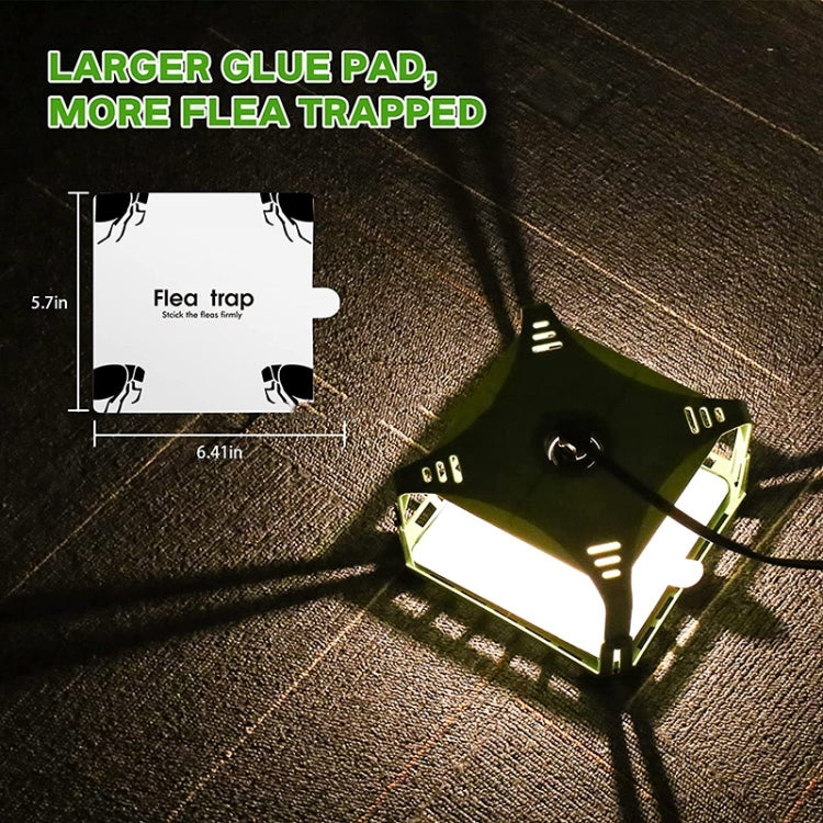 SK121 Trampa para moscas cuadrada Trampa para pulgas para mascotas Colector de luz para pulgas para el hogar, 1pcs, 2pcs