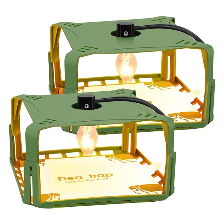 SK121 Trampa para moscas cuadrada Trampa para pulgas para mascotas Colector de luz para pulgas para el hogar, 1pcs, 2pcs