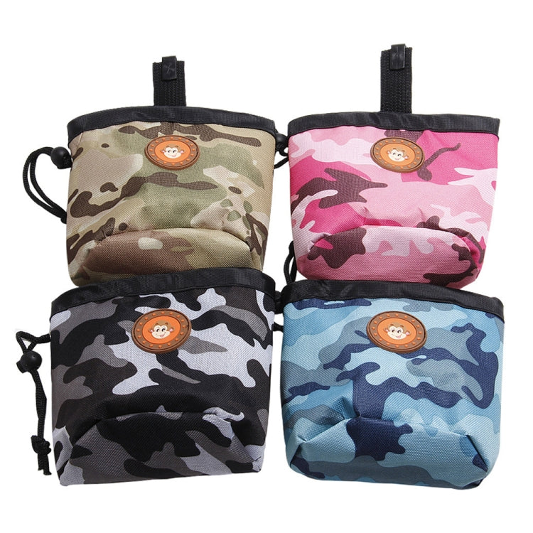 Bolsa multifuncional para entrenamiento de mascotas, bolsa de aperitivos de camuflaje, bolsa portátil para cinturón para caminar para perros, Amarillo, Azul, Rosado, Blanco y Negro