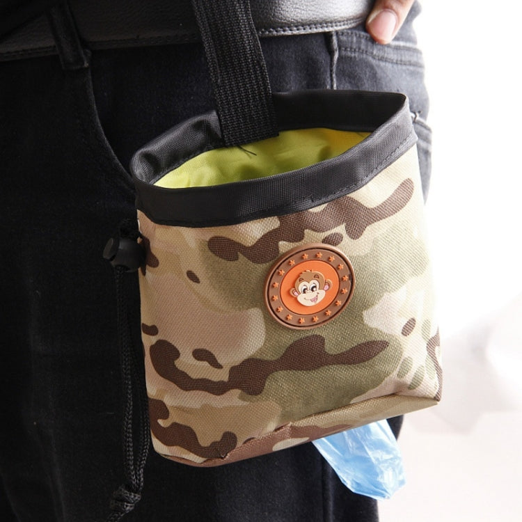 Bolsa multifuncional para entrenamiento de mascotas, bolsa de aperitivos de camuflaje, bolsa portátil para cinturón para caminar para perros, Amarillo, Azul, Rosado, Blanco y Negro