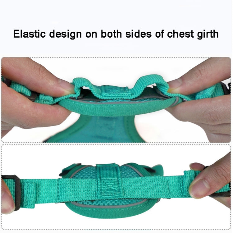 Arnés de chaleco para mascotas + Juego de cuerdas de tracción Arnés reflectante transpirable para perros y gatos, S, M, L, XL