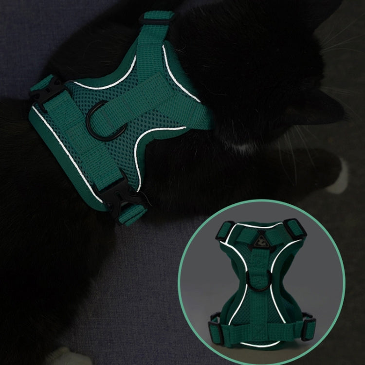 Arnés de chaleco para mascotas + Juego de cuerdas de tracción Arnés reflectante transpirable para perros y gatos, S, M, L, XL