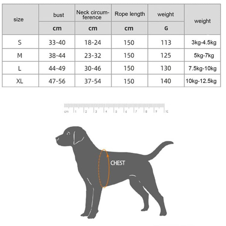 Arnés de chaleco para mascotas + Juego de cuerdas de tracción Arnés reflectante transpirable para perros y gatos, S, M, L, XL