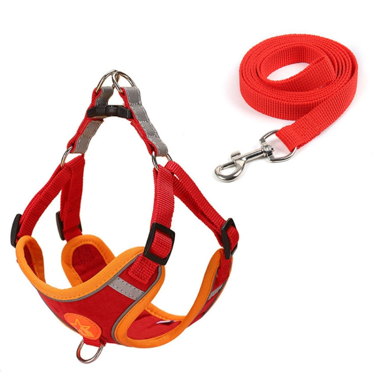 Arnés para perros mascota Correa reflectante estilo chaleco anti-rotura, Suede Green, Suede Classic Red, Suede Orange, Suede Cyan, Suede Coffee, Suede Purple, Mesh Classic Red, Mesh Coffee, Mesh Black, Mesh Orange