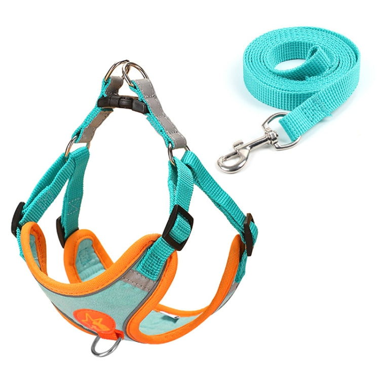 Arnés para perros mascota Correa reflectante estilo chaleco anti-rotura, Suede Green, Suede Classic Red, Suede Orange, Suede Cyan, Suede Coffee, Suede Purple, Mesh Classic Red, Mesh Coffee, Mesh Black, Mesh Orange