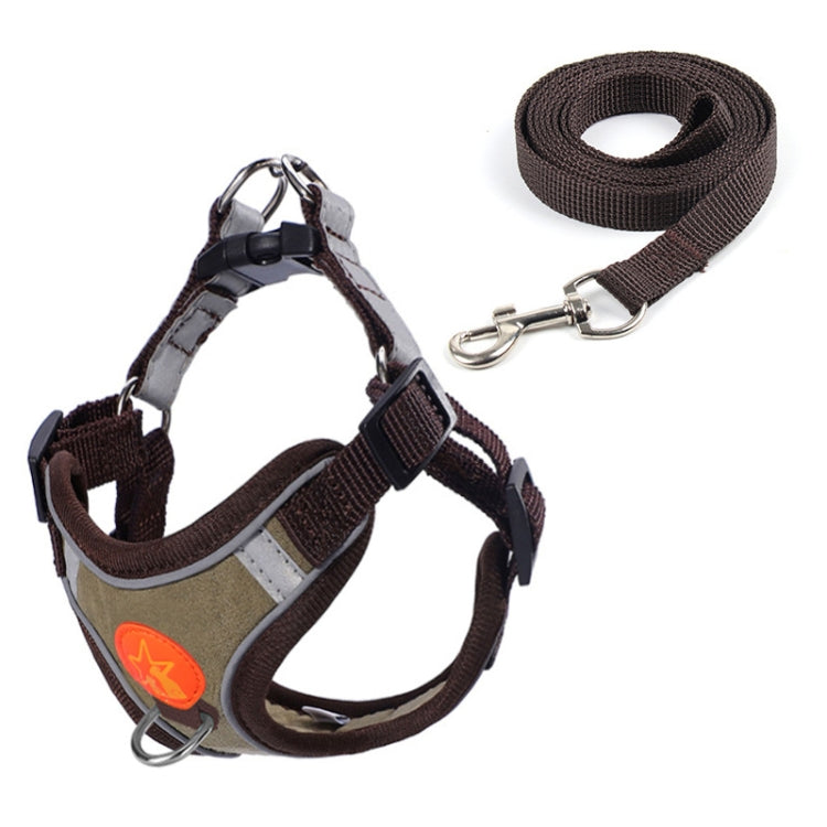Arnés para perros mascota Correa reflectante estilo chaleco anti-rotura, Suede Green, Suede Classic Red, Suede Orange, Suede Cyan, Suede Coffee, Suede Purple, Mesh Classic Red, Mesh Coffee, Mesh Black, Mesh Orange
