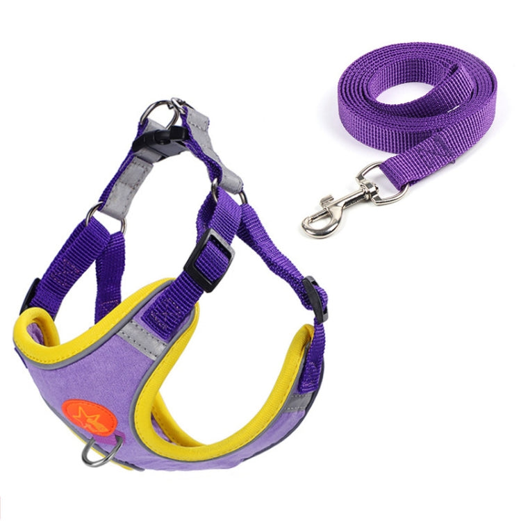 Arnés para perros mascota Correa reflectante estilo chaleco anti-rotura, Suede Green, Suede Classic Red, Suede Orange, Suede Cyan, Suede Coffee, Suede Purple, Mesh Classic Red, Mesh Coffee, Mesh Black, Mesh Orange