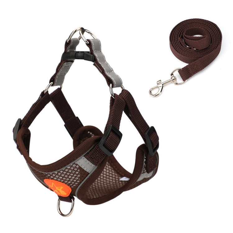 Arnés para perros mascota Correa reflectante estilo chaleco anti-rotura, Suede Green, Suede Classic Red, Suede Orange, Suede Cyan, Suede Coffee, Suede Purple, Mesh Classic Red, Mesh Coffee, Mesh Black, Mesh Orange