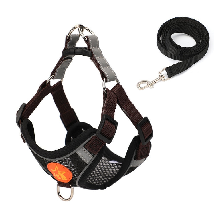 Arnés para perros mascota Correa reflectante estilo chaleco anti-rotura, Suede Green, Suede Classic Red, Suede Orange, Suede Cyan, Suede Coffee, Suede Purple, Mesh Classic Red, Mesh Coffee, Mesh Black, Mesh Orange