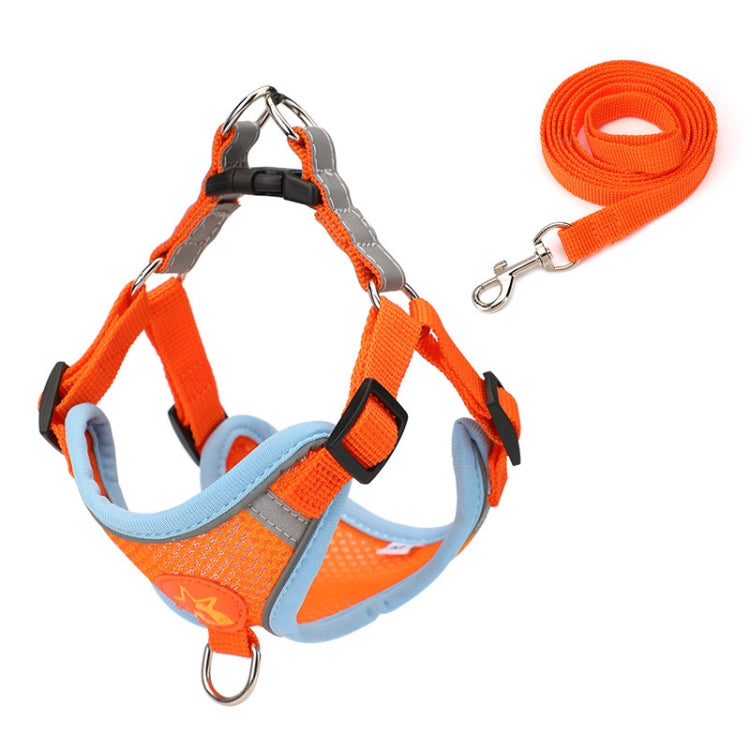 Arnés para perros mascota Correa reflectante estilo chaleco anti-rotura, Suede Green, Suede Classic Red, Suede Orange, Suede Cyan, Suede Coffee, Suede Purple, Mesh Classic Red, Mesh Coffee, Mesh Black, Mesh Orange