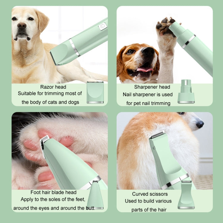 Afeitadora para mascotas, cortadora de pelo con pata de perro y gato, atenuador eléctrico, 2 in 1 Green, 3 in 1 Green, 4 in 1 Green, 2 in 1 White, 3 in 1 White, 4 in 1 White