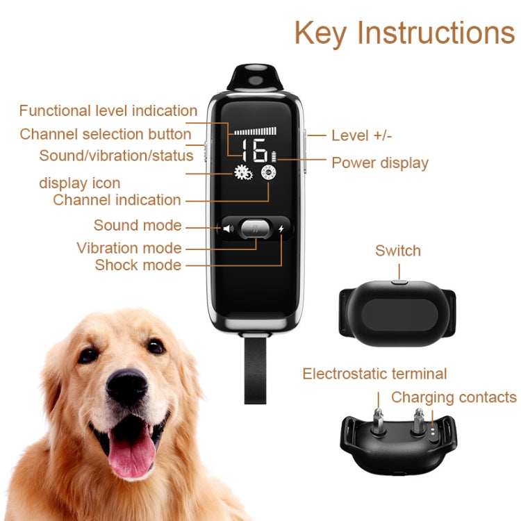 Collar de adiestramiento para perros Dispositivo de adiestramiento de mascotas con control remoto inteligente de 400 m, T300, Receiver