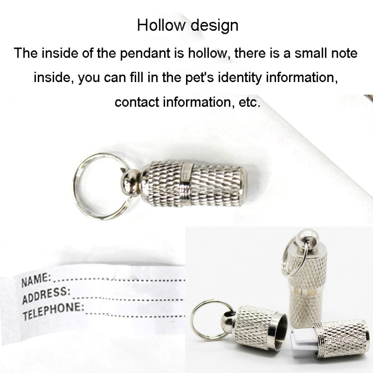 Colgante con etiqueta de identificación para mascotas, colgante antipérdida para perros y gatos, Small, Large