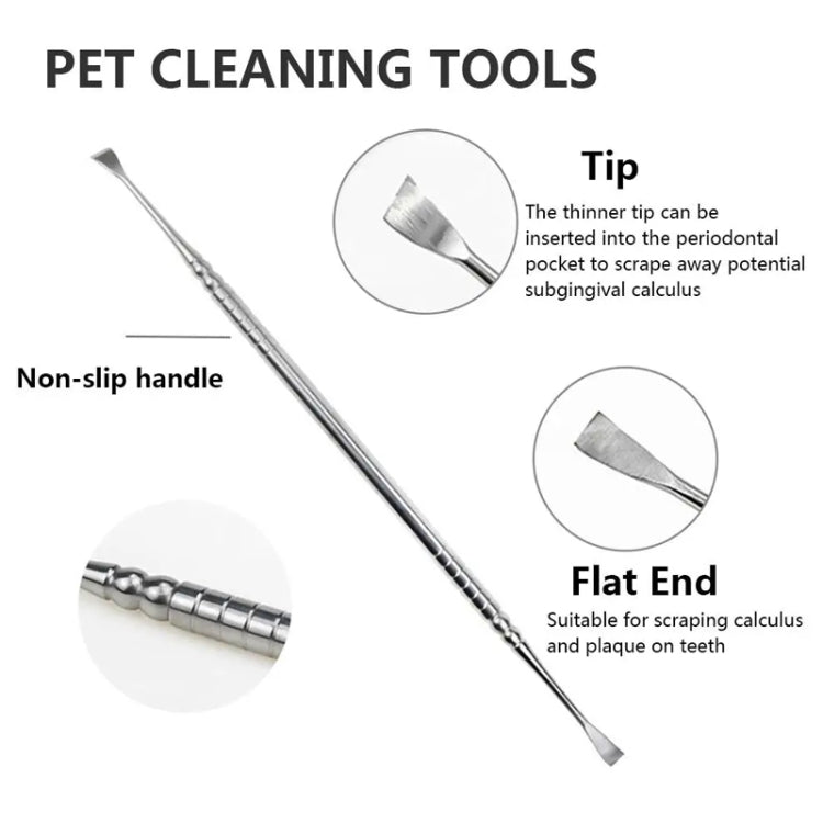 Raspador de punta de descalcificación para perros, herramienta de limpieza de dientes para mascotas