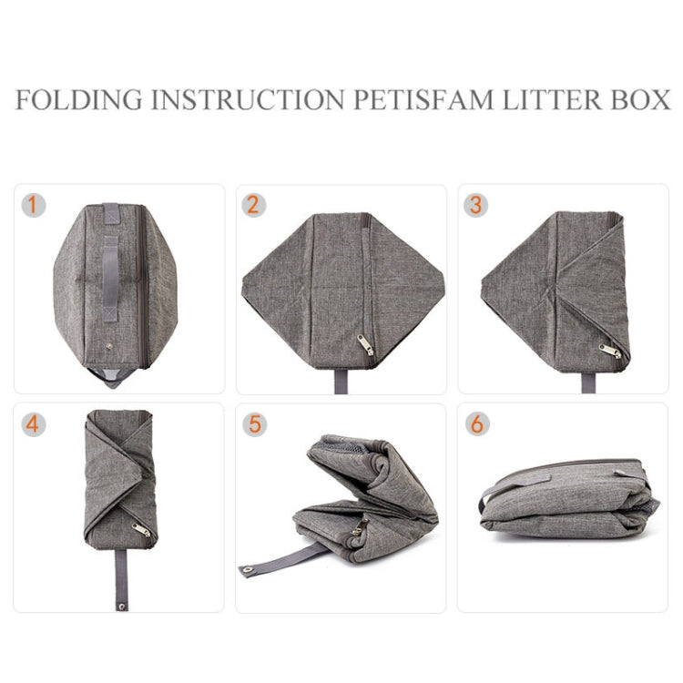 Bolsa portátil plegable para mascotas con caja de arena para gatos de tela Oxford, 24x40cm, 35x45cm