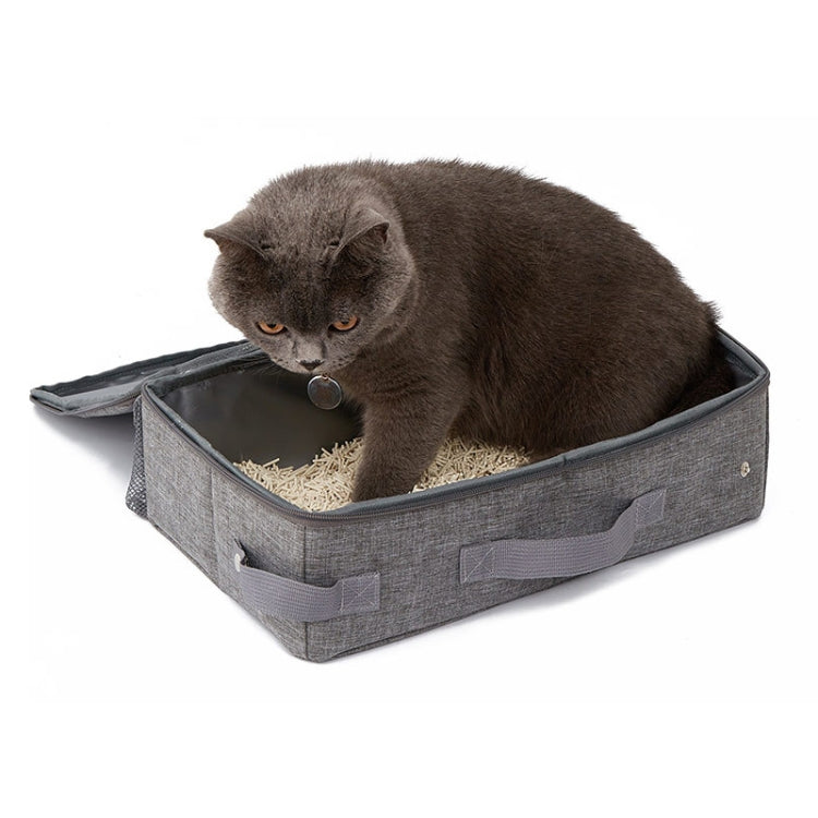Bolsa portátil plegable para mascotas con caja de arena para gatos de tela Oxford, 24x40cm, 35x45cm