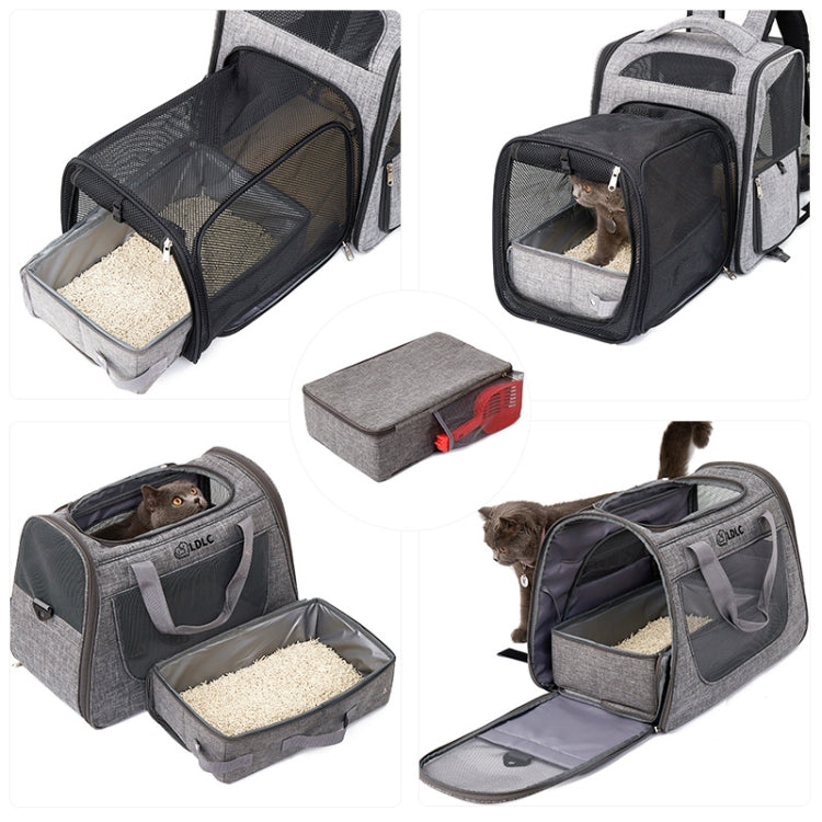 Bolsa portátil plegable para mascotas con caja de arena para gatos de tela Oxford, 24x40cm, 35x45cm