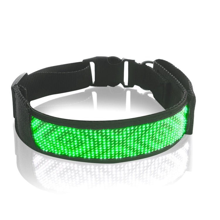Collar para mascotas con pantalla LED, Collar recargable de alta visibilidad DIY de un solo color