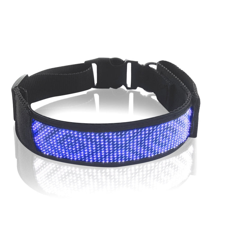 Collar para mascotas con pantalla LED, Collar recargable de alta visibilidad DIY de un solo color
