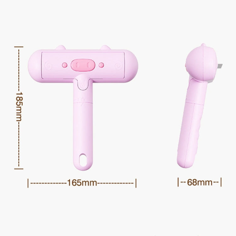 Rodillo lavable portátil para el pelo, pegatina con forma de cerdo, removedor de pelo estático para mascotas