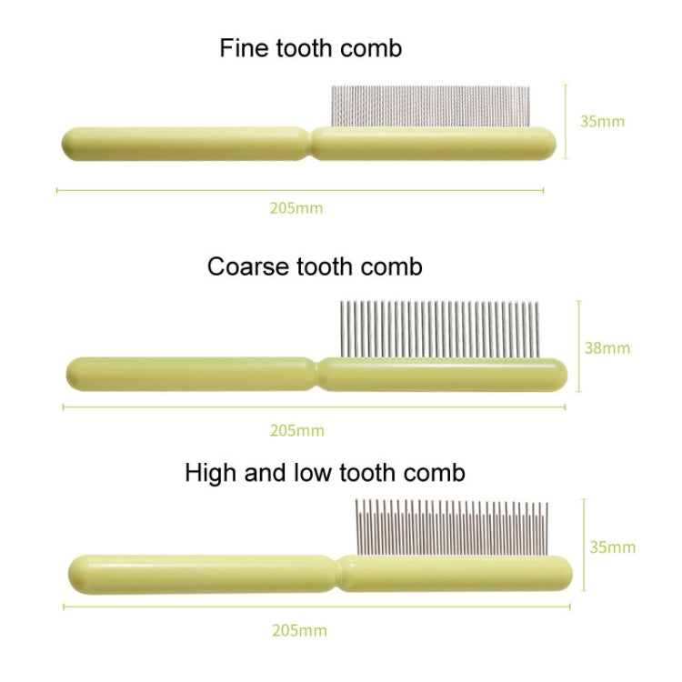 Cepillo anudador de pelo largo para perros y gatos, peine desenredante de acero inoxidable para mascotas, Fine Teeth